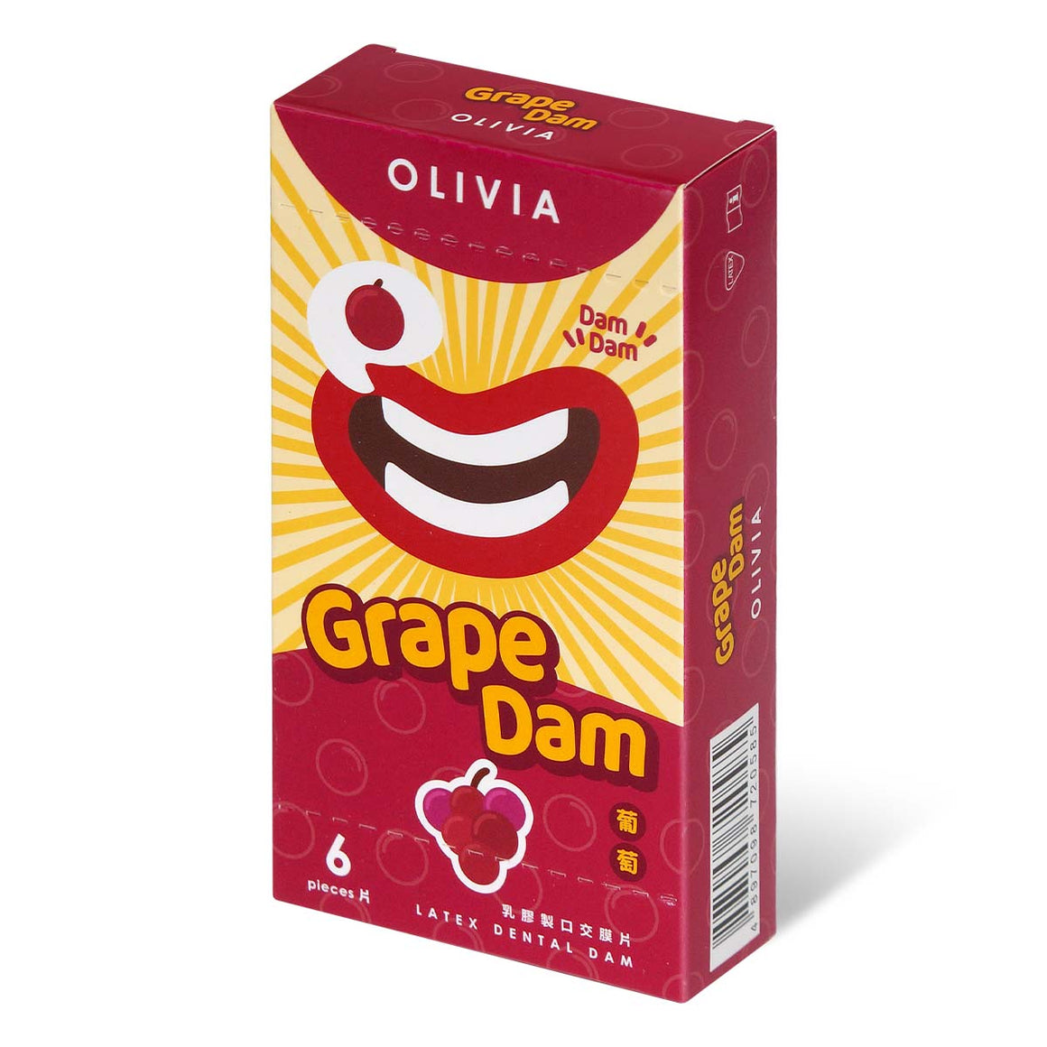 Olivia 奧莉維亞 葡萄香味 6 片口交膜片