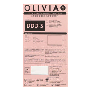 Olivia 奧莉維亞 艷色 草莓香味 6 片口交膜片