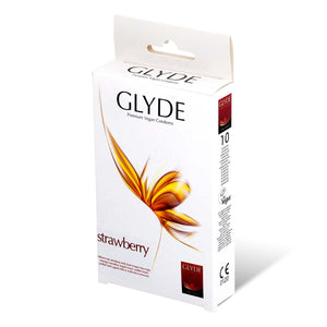 超特價-Glyde 格蕾迪 素食主義安全套 草莓香 10 片裝 乳膠安全套(使用限期:10/2024)