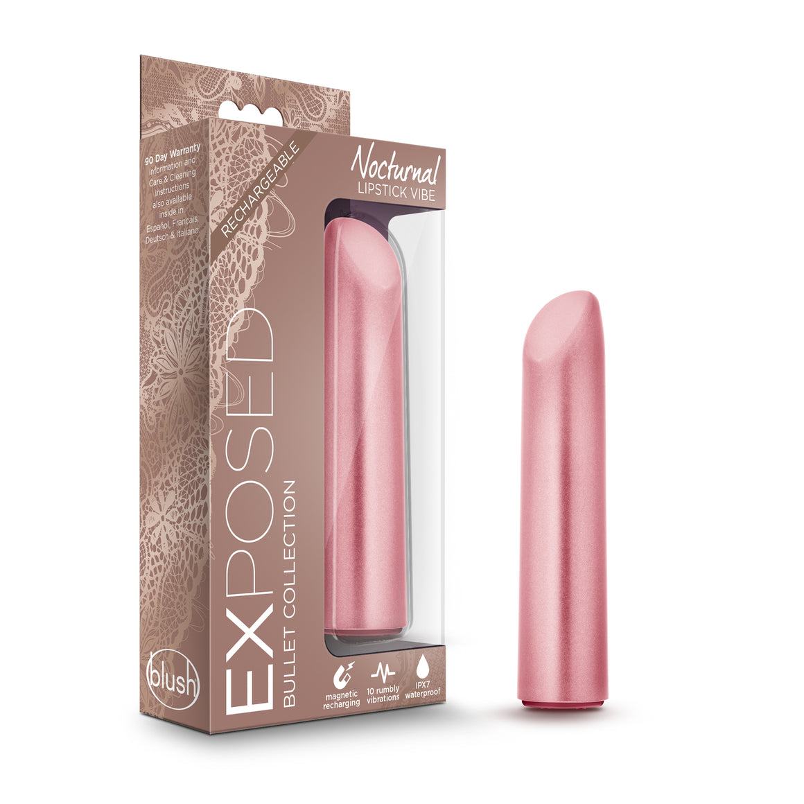 Blush-Exposed - Nocturnal - Rechargeable Lipstick Vibe 花蕊唇膏按摩棒